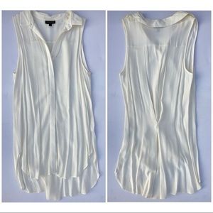 Topshop White Long Top